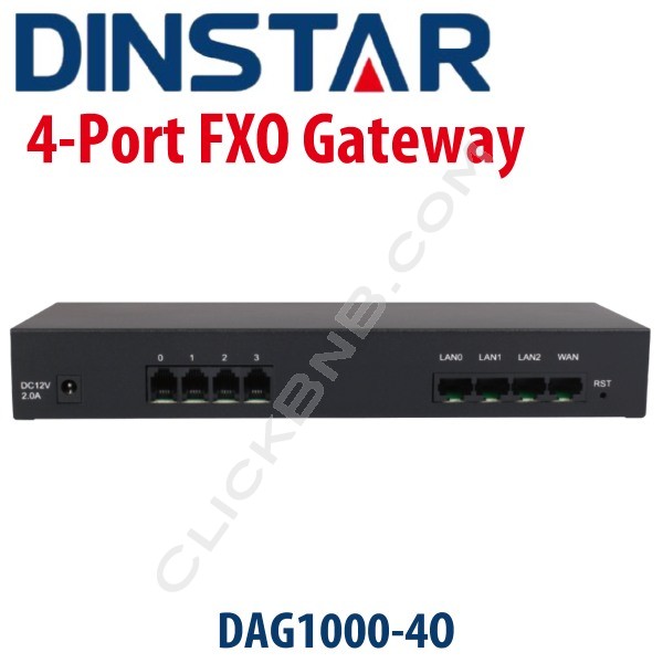 Dinstar DAG1000-4O - 4 FXO Analog VoIP Gateway