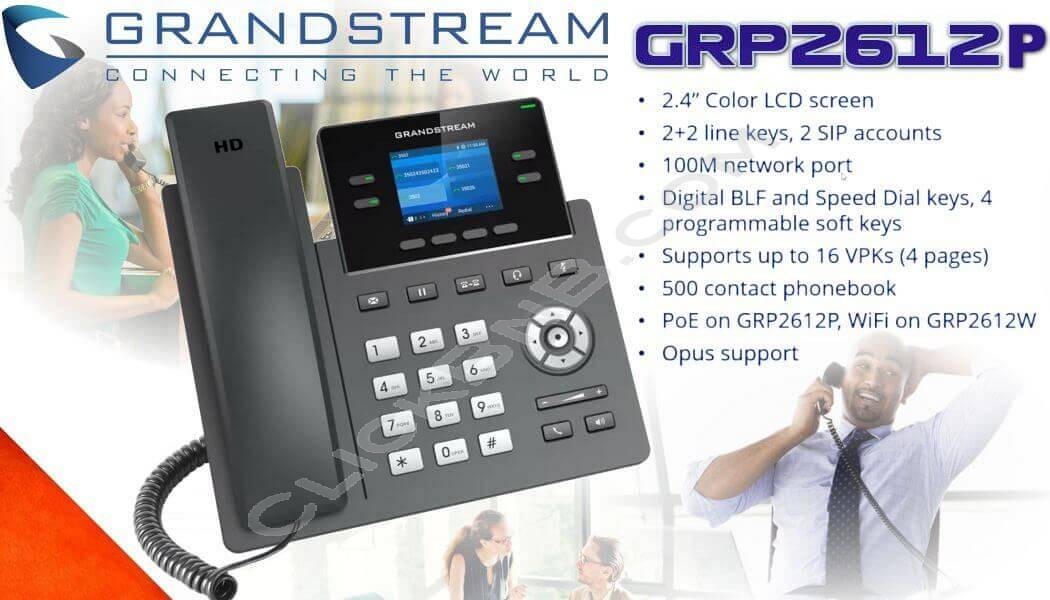 Grandstream GRP2612P - 4 Line Carrier Grade - IP Phone [PoE]
