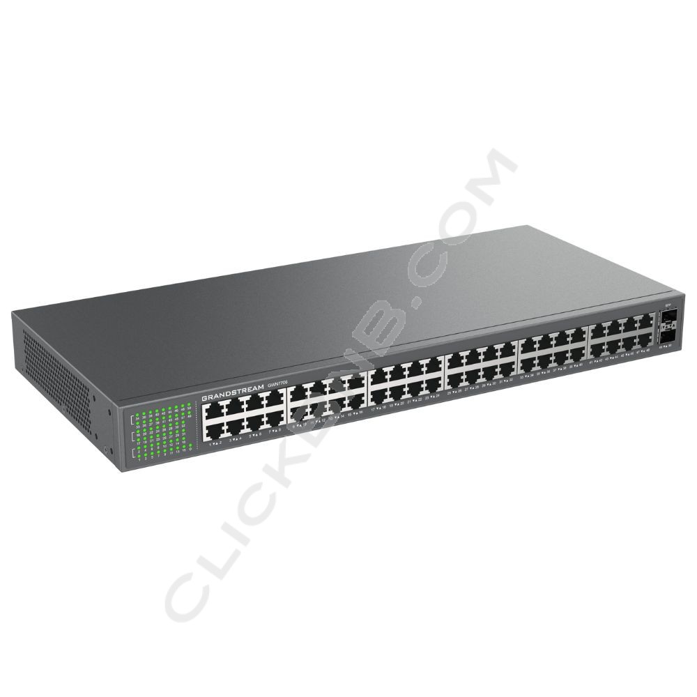 Grandstream GWN7706 - Unmanaged Network Switch [48 Ports GigE + 2 Ports SFP]