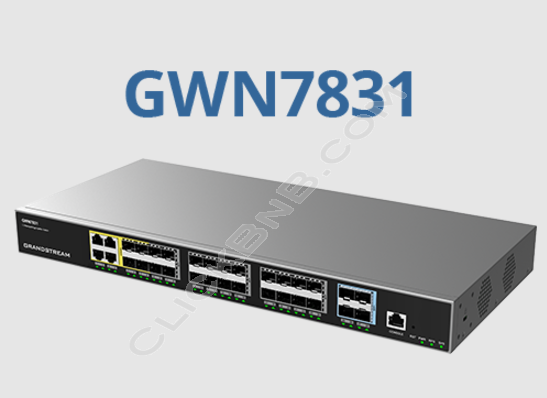 Grandstream GWN7831 - Layer 3 Aggregation Managed Network Switch [4x Combo GigE, 24xSPF,  4xSFP+]