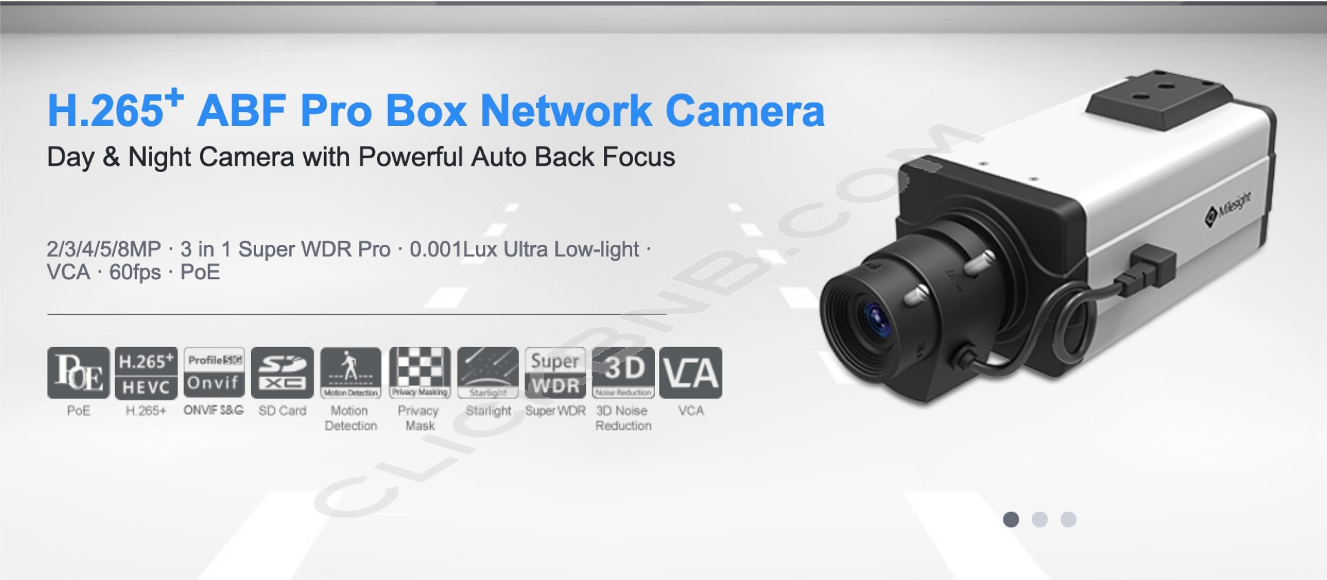 Milesight MS-C2951-PB - 2MP H.265+ ABF Pro Box Network IP Camera