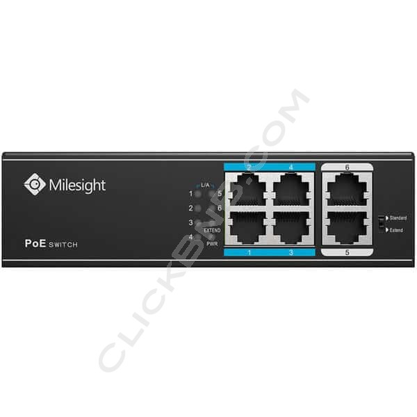 Milesight MS-S0204-EL - 4 Ports PoE Switch + 2x100Mbps Uplink Ports