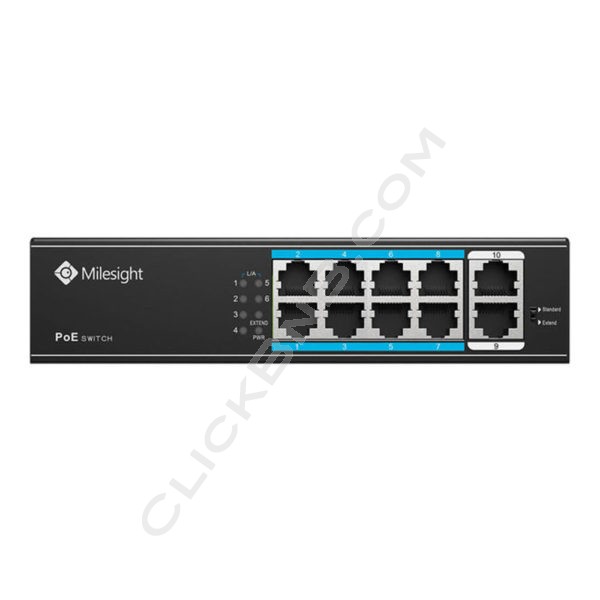 Milesight MS-S0208-GL -  8 Ports PoE Switch + 2 GbE Uplink Ports
