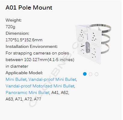 Milesight A01 Pole Mount with Stainless Steels Strap