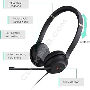 Yealink UH37 Dual - Proffesional USB Wired Headset (USB-A)