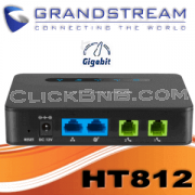 Grandstream - HT812 - 2FXS ATA with Dual Gigabit NAT Router