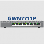 Grandstream GWN7711P - Layer 2 Lite Managed Network Switch [8xGigE with 4xPoE/PoE+ or +24VDC Output Mode]