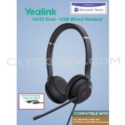 Yealink UH35 Dual - USB Wired Headset [USB-A & USB-C)