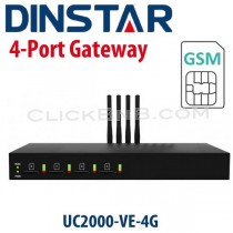 Dinstar UC2000-VE-4G - 4 Port GSM VoIP Gateway [Support 2G]