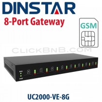Dinstar UC2000-VE-8G - 8 Port GSM VoIP Gateway [Support 2G]